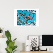 Aboriginal Art Gecko Poster (Thuiskantoor)