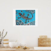 Aboriginal Art Gecko Poster (Keuken)