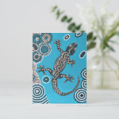 Aboriginal Art, Gecko, Punktmalerei, Dot-Painting Briefkaart (Staand voorkant)