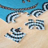 Aboriginal Art, Gecko, Punktmalerei, Dot-Painting Legpuzzel (Zijkant)