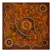 Aboriginal Art - Goanna Dreaming Poster (Voorkant)