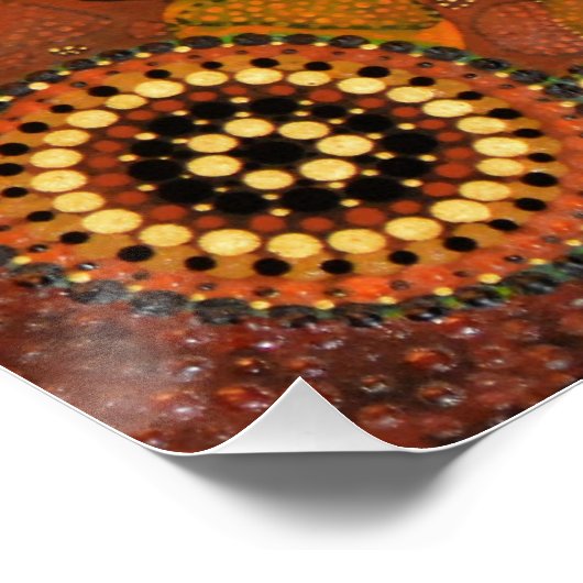 Aboriginal Art - Goanna Dreaming Poster (Hoek)