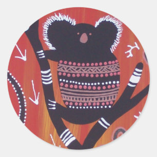 Aboriginal Art Koala Sticker