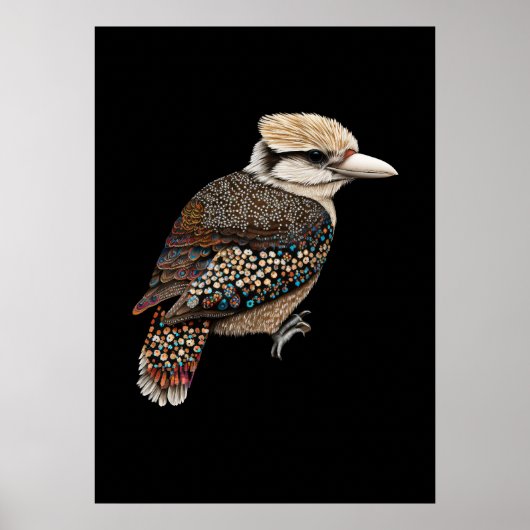 Aboriginal Art Kookaburra Poster (Voorkant)