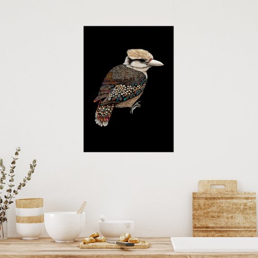 Aboriginal Art Kookaburra Poster (Keuken)