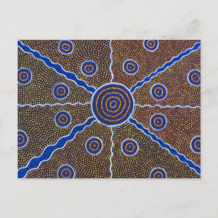 Aboriginal Art Painting Australië Abstract Design Briefkaart