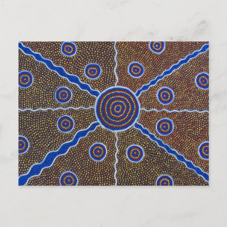 Aboriginal Art Painting Australië Abstract Design Briefkaart