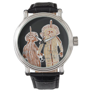 Aboriginal Art Petroglyph Australia Inheems Symboo Horloge