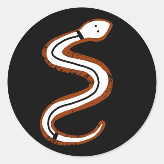 Aboriginal Art Petroglyph Australia Inheems Symboo Ronde Sticker (Voorkant)