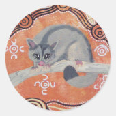 Aboriginal Art Possum Sticker (Voorkant)