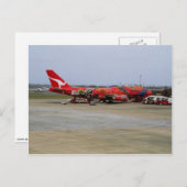 Aboriginal art, Quantas 747, Kingsford Smith Airpo Briefkaart (Voorkant / Achterkant)