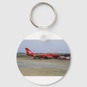 Aboriginal art, Quantas 747, Kingsford Smith Airpo Sleutelhanger