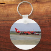 Aboriginal art, Quantas 747, Kingsford Smith Airpo Sleutelhanger (Voorkant)
