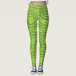 Aboriginal Art Rainforest Leggings