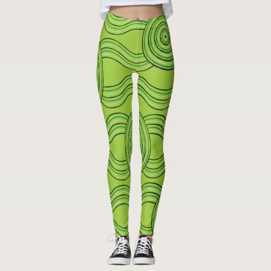 Aboriginal Art Rainforest Leggings (Voorkant)