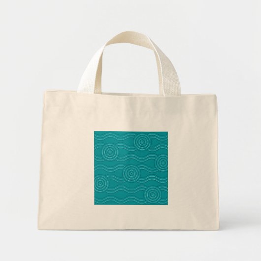 Aboriginal art reef mini tote bag (Voorkant)
