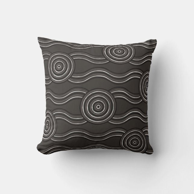 Aboriginal art storm kussen (Voorkant)