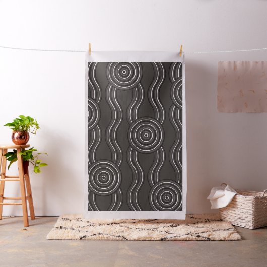 Aboriginal Art Storm Stof (Voorbeeld)