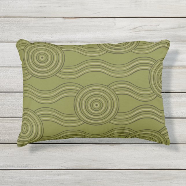 Aboriginal art struik buitenkussen (Voorkant)