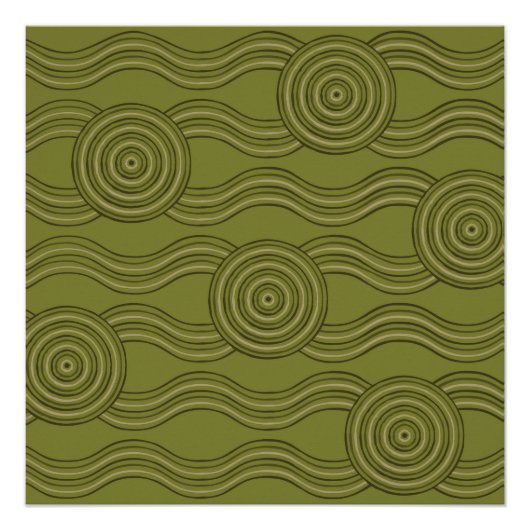 Aboriginal art struik perfect poster (Voorkant)