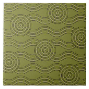 Aboriginal art struik tegeltje