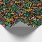 Aboriginal art style bladeren wrappapier cadeaupapier (Hoek)