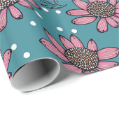 Aboriginal art style flower glossy wrapsy paper cadeaupapier (Rol Hoek)