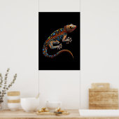 Aboriginal Art style Goanna Poster (Keuken)