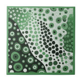 Aboriginal art style green 2 of 9 Ceramic Tegel Tegeltje (Voorkant)