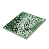 Aboriginal art style green 2 of 9 Ceramic Tegel Tegeltje (Zijkant)
