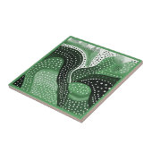 Aboriginal art style green 3 van 9 keramische Tege Tegeltje (Zijkant)