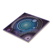 Aboriginal art style paars 9 of 9 Ceramic Tegel Tegeltje (Zijkant)