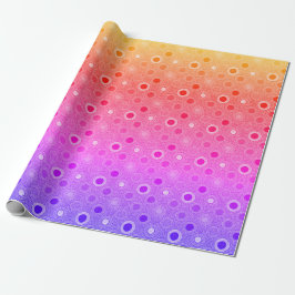 Aboriginal art style wrapping paper regenboog cadeaupapier