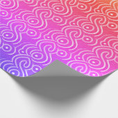 Aboriginal art style wrapping paper regenboog cadeaupapier (Hoek)