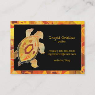 Aboriginal Art Turtle Visitekaartjes