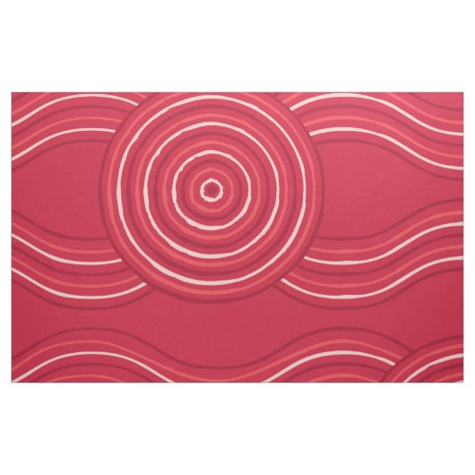 Aboriginal Art Waratah Stof (Fat Quarter)
