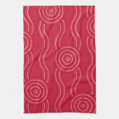 Aboriginal art waratah theedoek (Verticaal)