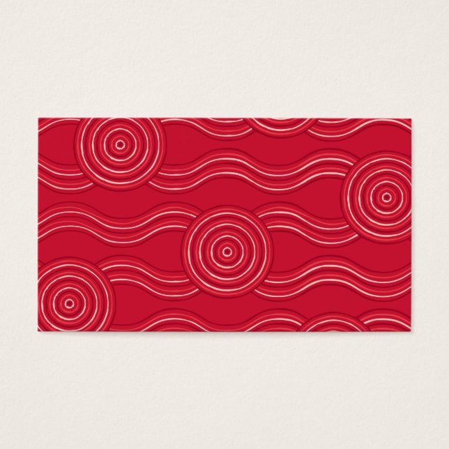 Aboriginal art waratah visitekaartje (Voorkant)