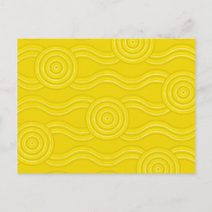 Aboriginal art wattle briefkaart