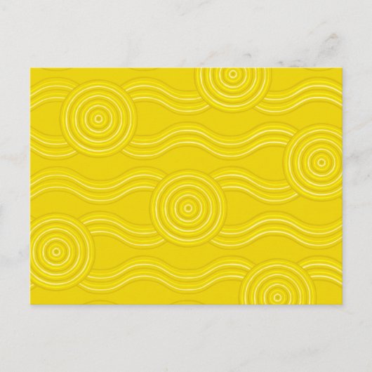 Aboriginal art wattle briefkaart (Voorkant)