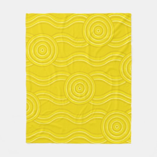 Aboriginal art wattle fleece deken (Voorkant)