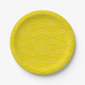 Aboriginal art wattle papieren bordje (Voorkant)
