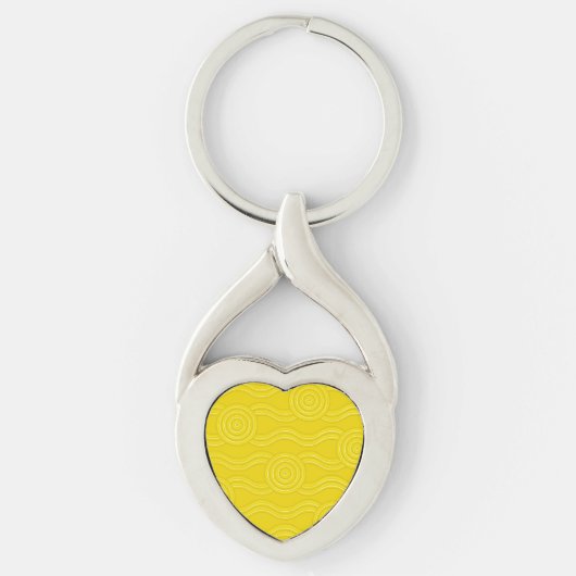 Aboriginal art wattle sleutelhanger (Voorkant)