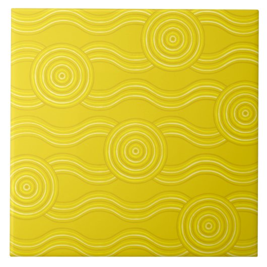 Aboriginal art wattle tegeltje (Voorkant)