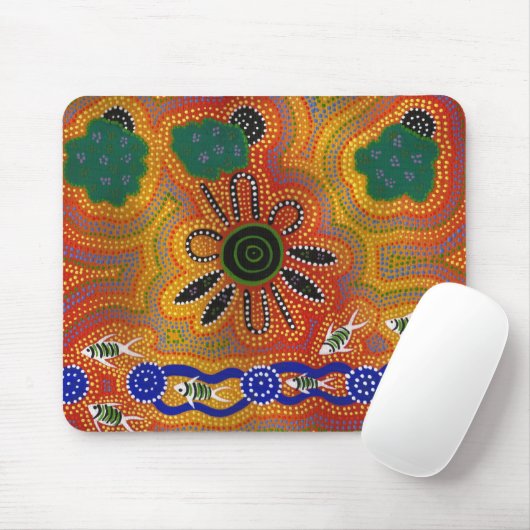 Aboriginal Artwork Muismat (Met muis)