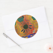 Aboriginal Artwork Ronde Sticker (Envelop)