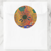 Aboriginal Artwork Ronde Sticker (Tas)