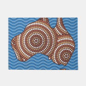 Aboriginal Australia Punt schilderen Deurmat (Voorkant)