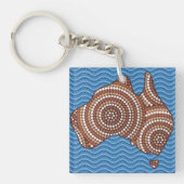 Aboriginal Australia Punt schilderen Sleutelhanger (Voorkant)
