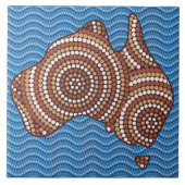 Aboriginal Australia Punt schilderen Tegeltje (Voorkant)